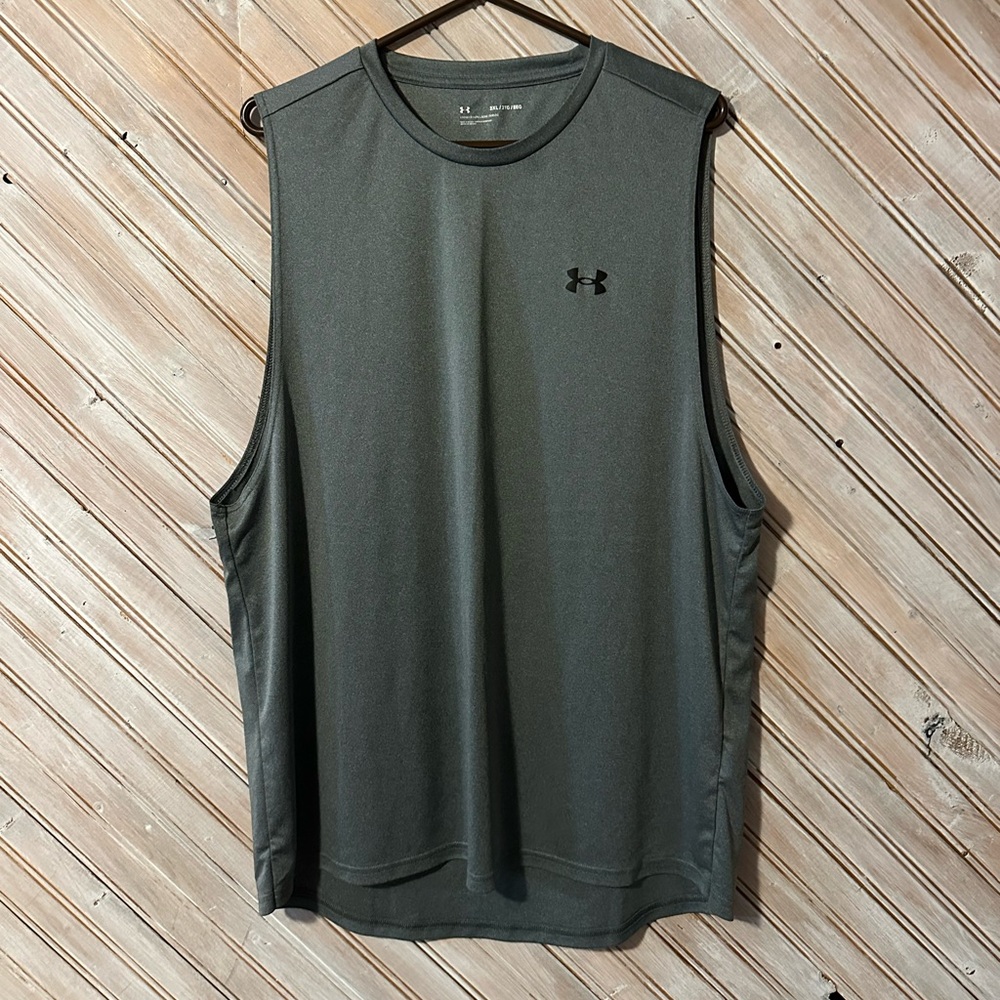 Under Armour Men's Dark Gray Tank Top Sleeveless Athletic Wear Loose